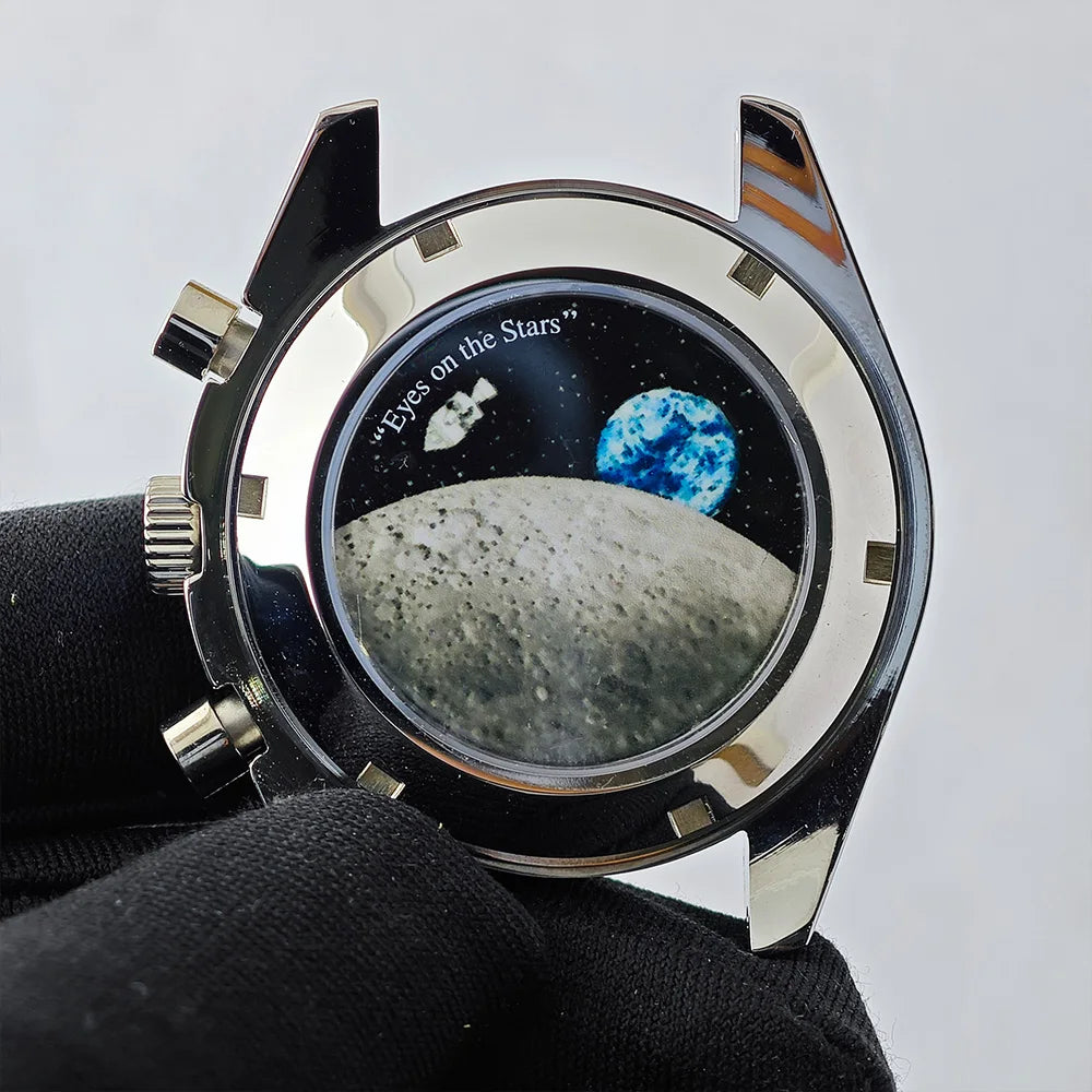39.7mm Men's Watch Case for VK63 Movement – Metal Case with 20mm Strap Fit & Watch Box