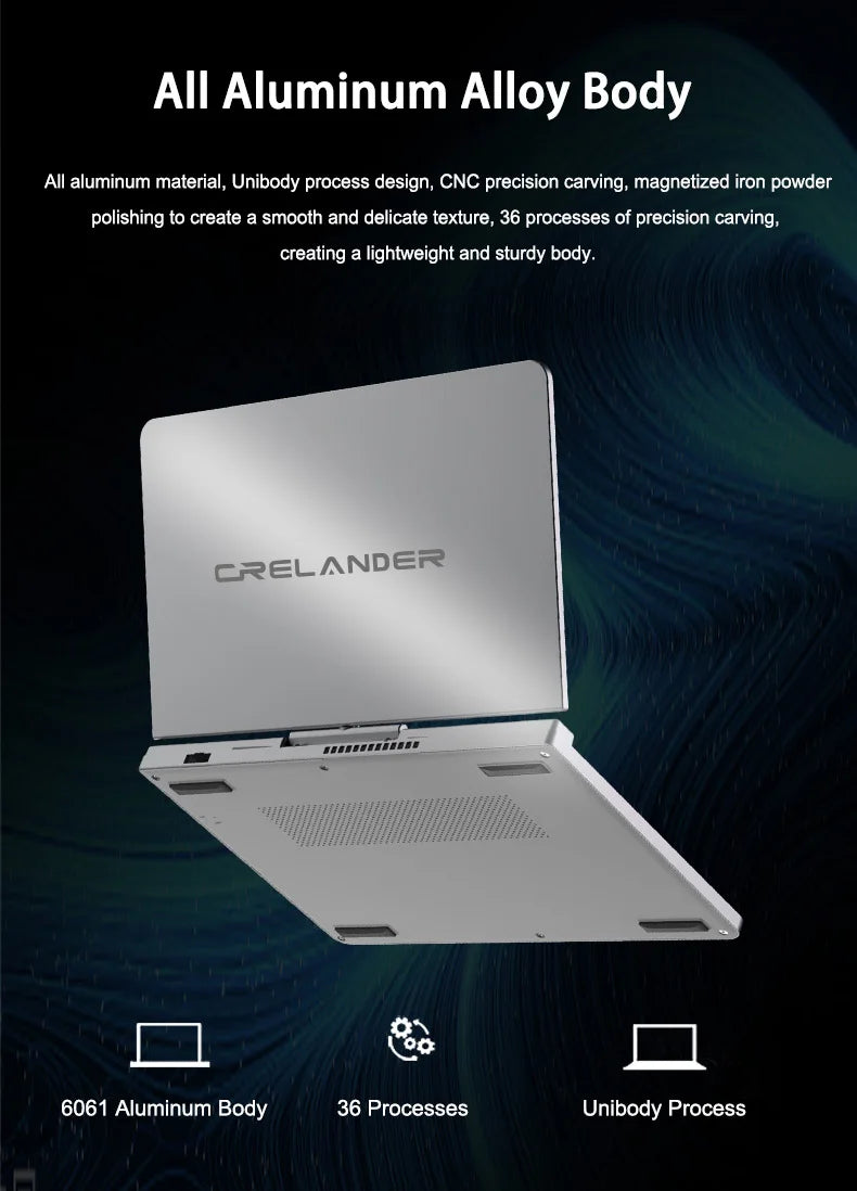 CRELANDER P8 8" 2-in-1 Mini Laptop | Intel N150 | 12GB DDR5 | Touch Screen | WiFi 6 | Win 11 | Pocket PC