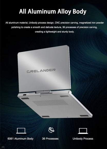 CRELANDER P8 8" 2-in-1 Mini Laptop | Intel N150 | 12GB DDR5 | Touch Screen | WiFi 6 | Win 11 | Pocket PC
