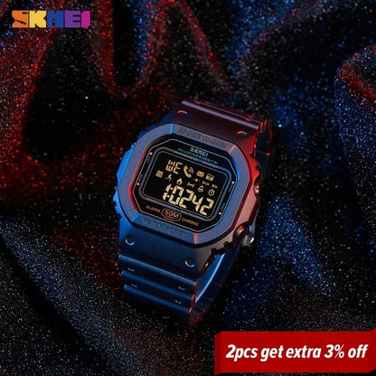 SKMEI 1629 Bluetooth Sport Digital Watch – Pedometer, Calorie Tracker for iPhone, Huawei, Xiaomi