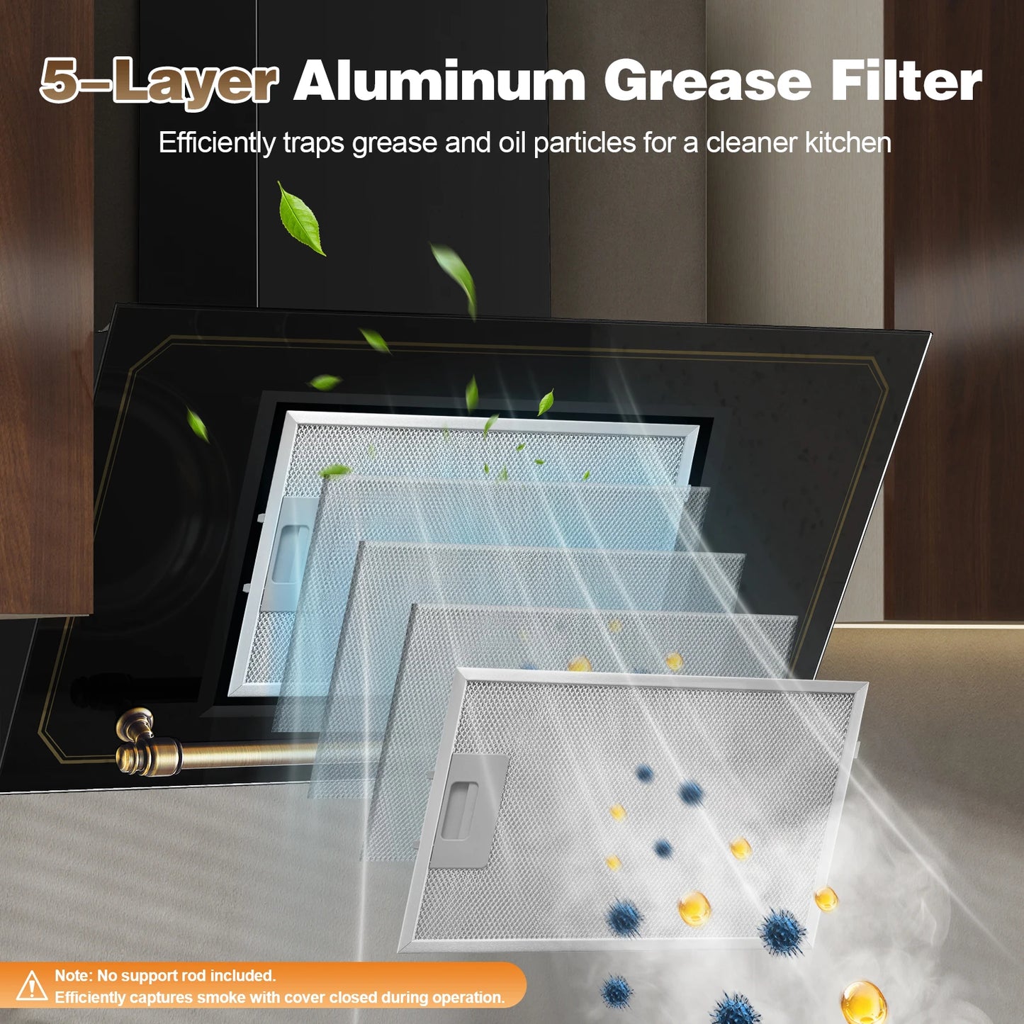 60cm Retro Wall Hood | 400m³/h Suction | A+++ | LED | Dual Filter