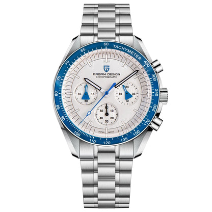 PAGANI DESIGN 1701 V5 Men's Luxury Quartz Chronograph Watch – AR Sapphire Glass, 100M Waterproof