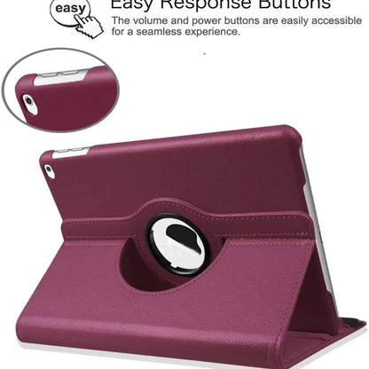 360° Rotating Stand Leather iPad Case – Pro 11"/12.9"/13", Air, Mini, 7th–10th Gen