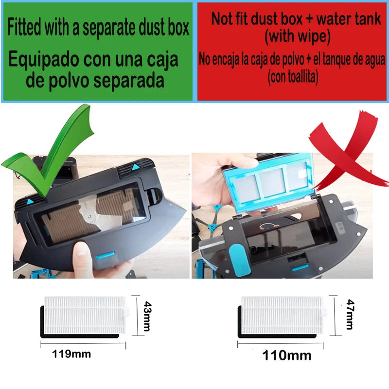 Conga 1099 Connected / 1990 Connected Spare Parts | Brush / Filter / Mop Sets