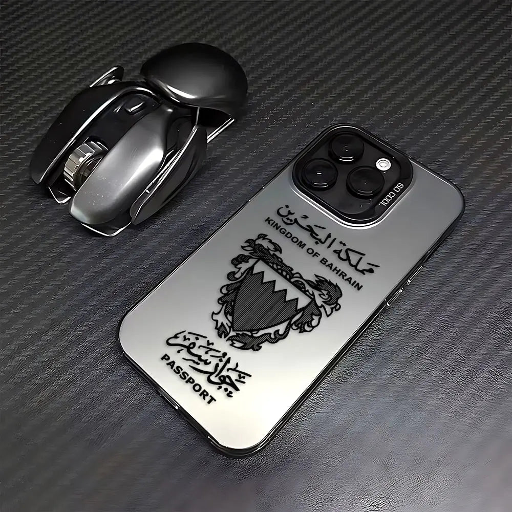Bahrain Passport iPhone case by R.E.D. Shopping, matte protective cover with anti-fall features for mobile phones.