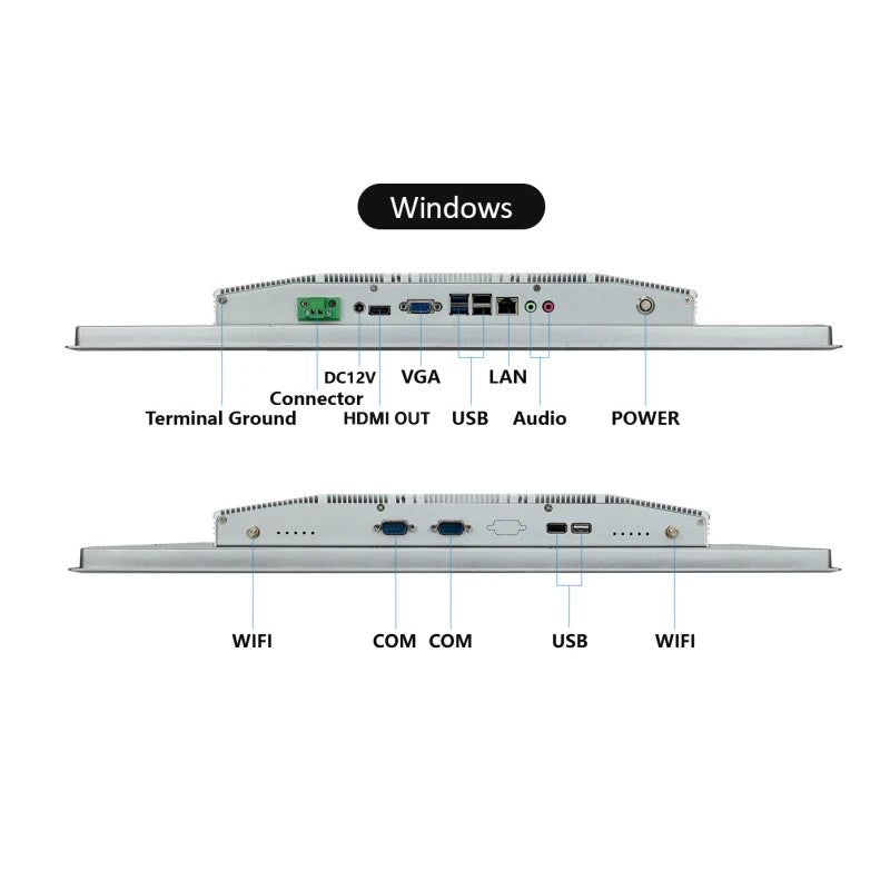15-23.8 inch industrial touch screen panel PC with IP65 aluminum enclosure, embedded all-in-one computer by R.E.D. Shopping