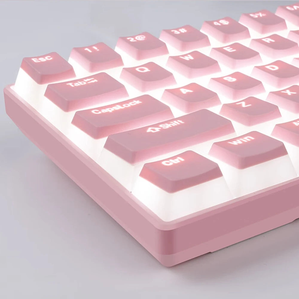129-Key Pudding Keycaps – OEM Profile PBT, Transparent, MX Hot-Swap Compatible