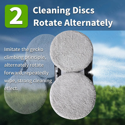 DIVEDEER Intelligent Window Cleaner – Automatic Water Spray, Anti-Fall Magnetic Glass Cleaner