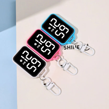 LED Keychain Pocket Watch | Digital Display for Students & Kids