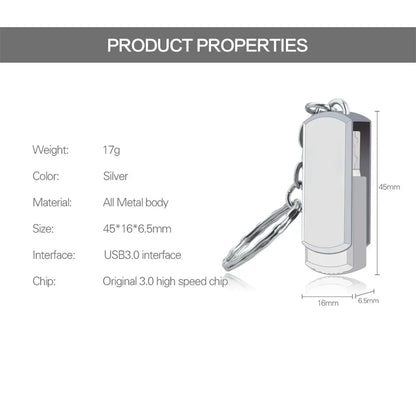 USB 3.0 Metal Flash Drive – 2TB / 4TB / 8TB / 16TB