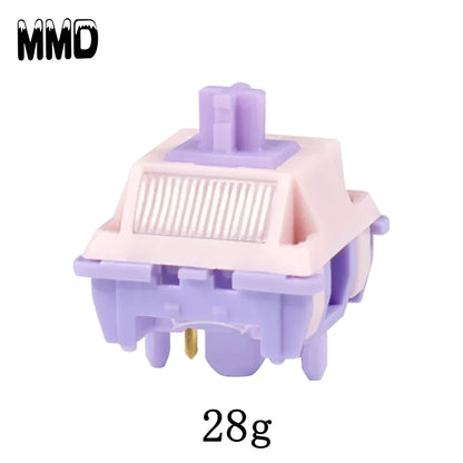 MMD Princess V4 Mechanical Keyboard Switches – 5-Pin Linear & Tactile, RGB, Lubricated, 10–110 PCS