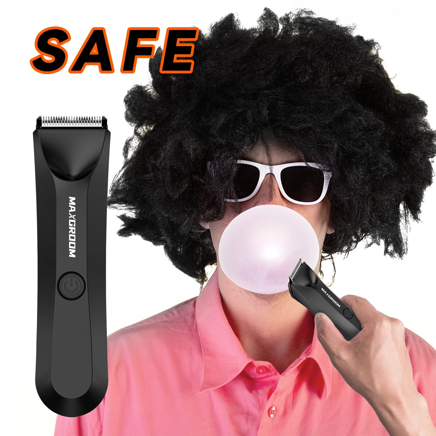 MAXGROOM Body Hair Trimmer for Men | Groin & Pubic | Ceramic Blade | Waterproof Electric Razor