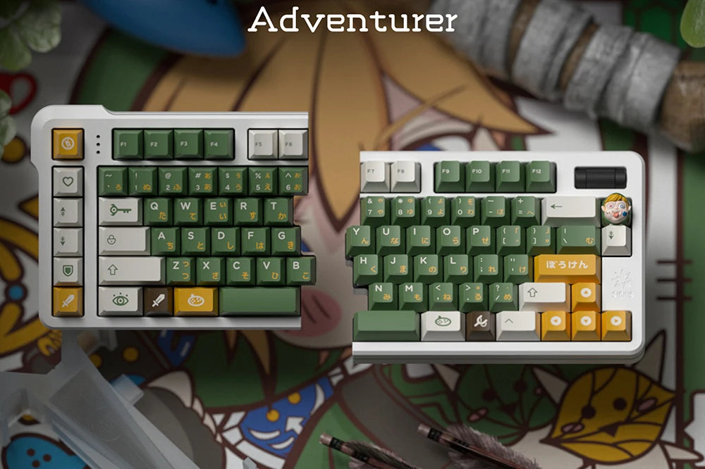 Glove X Domikey Cherry Adventurer ABS Doubleshot Keycaps – MX Stem, 60/87/104 Layout