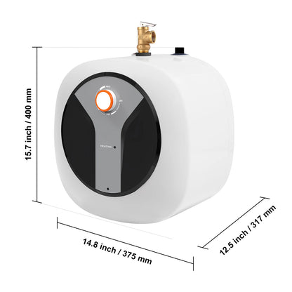 SucceBuy Electric Mini-Tank Water Heater 1440W – Hot Water Storage, LED, Wall/Floor Mount