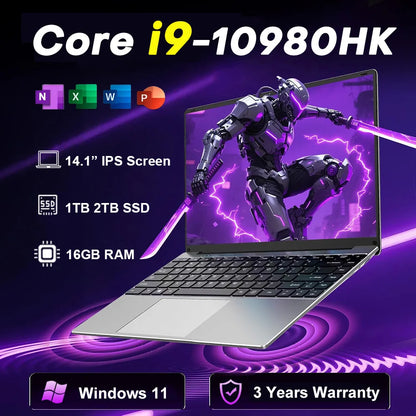 14.1" Laptop | Intel Core i9-10980HK | 16GB DDR3 | Up to 2TB SSD | 1080p 90Hz IPS | Win 11 Pro