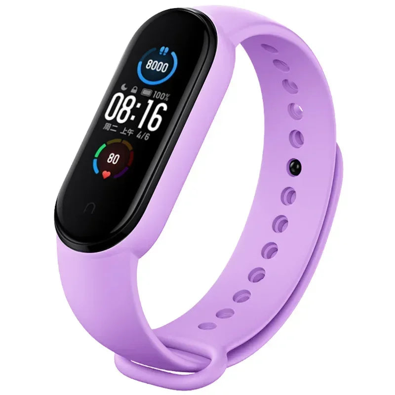 Silicone Watch Strap for Xiaomi Mi Band 3 4 5 6 7 | 24 Colors