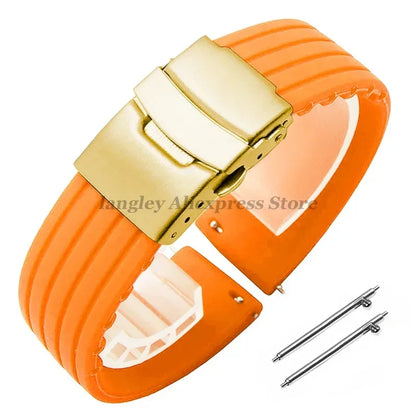 Quick Release Silicone Watch Strap 18–24mm – For Huawei, Seiko, Omega, Fossil & More