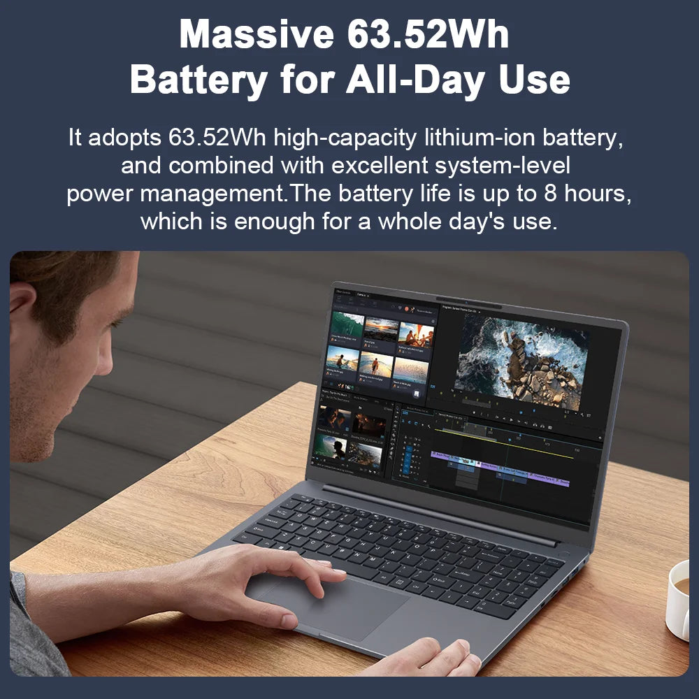 Ninkear A15 Plus – AMD Ryzen 7 5825U, 16GB DDR4, 1TB SSD, 15.6" FHD IPS, Fingerprint, Windows 11