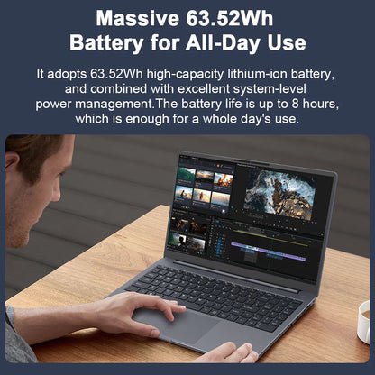 Ninkear A15 Plus – AMD Ryzen 7 5825U, 16GB DDR4, 1TB SSD, 15.6" FHD IPS, Fingerprint, Windows 11
