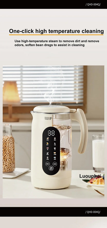 1.8L Soymilk Maker & Electric Juicer – 800W, 12h Appointment, Auto Keep Warm, Rice Paste & Food Wall Breaker | 220V