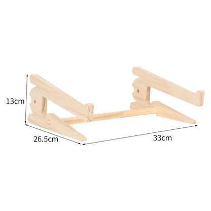 Wood Laptop Stand Lapdesk – Assembled Riser, Cooling Bracket, Reinforced Support Base