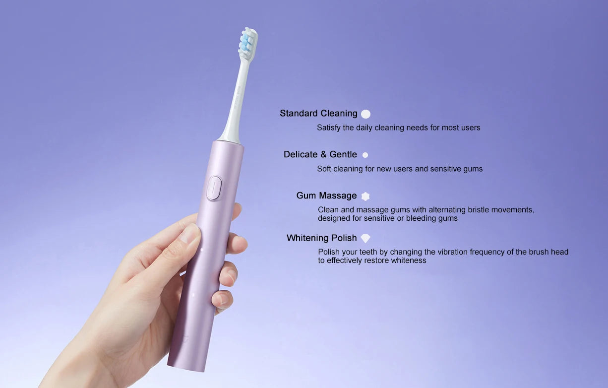 MIJIA T302 Sonic Electric Toothbrush – 31,000 RPM, 150-Day Battery, IPX8, 4 Modes, DuPont Brush Head
