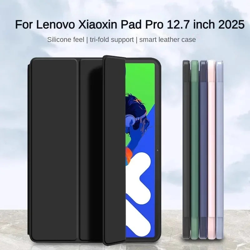 Lenovo Xiaoxin Pad Pro 12.7" 2025 Case – Trifold Magnetic PU Leather Stand Cover