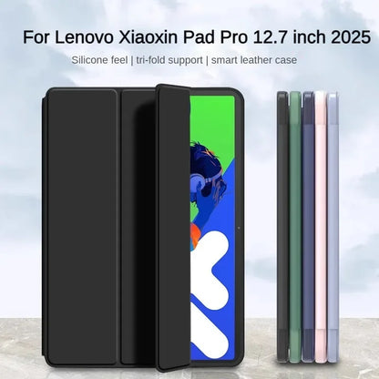 Lenovo Xiaoxin Pad Pro 12.7" 2025 Case – Trifold Magnetic PU Leather Stand Cover
