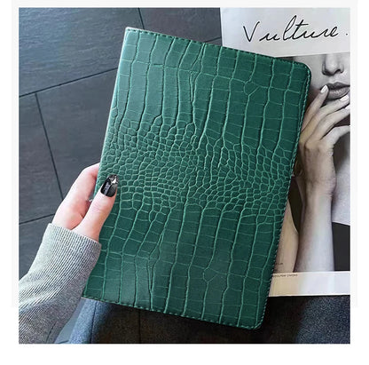 Premium Crocodile Leather iPad Case with Card Slot – 9.7" to 11" | Air, Mini, Pro