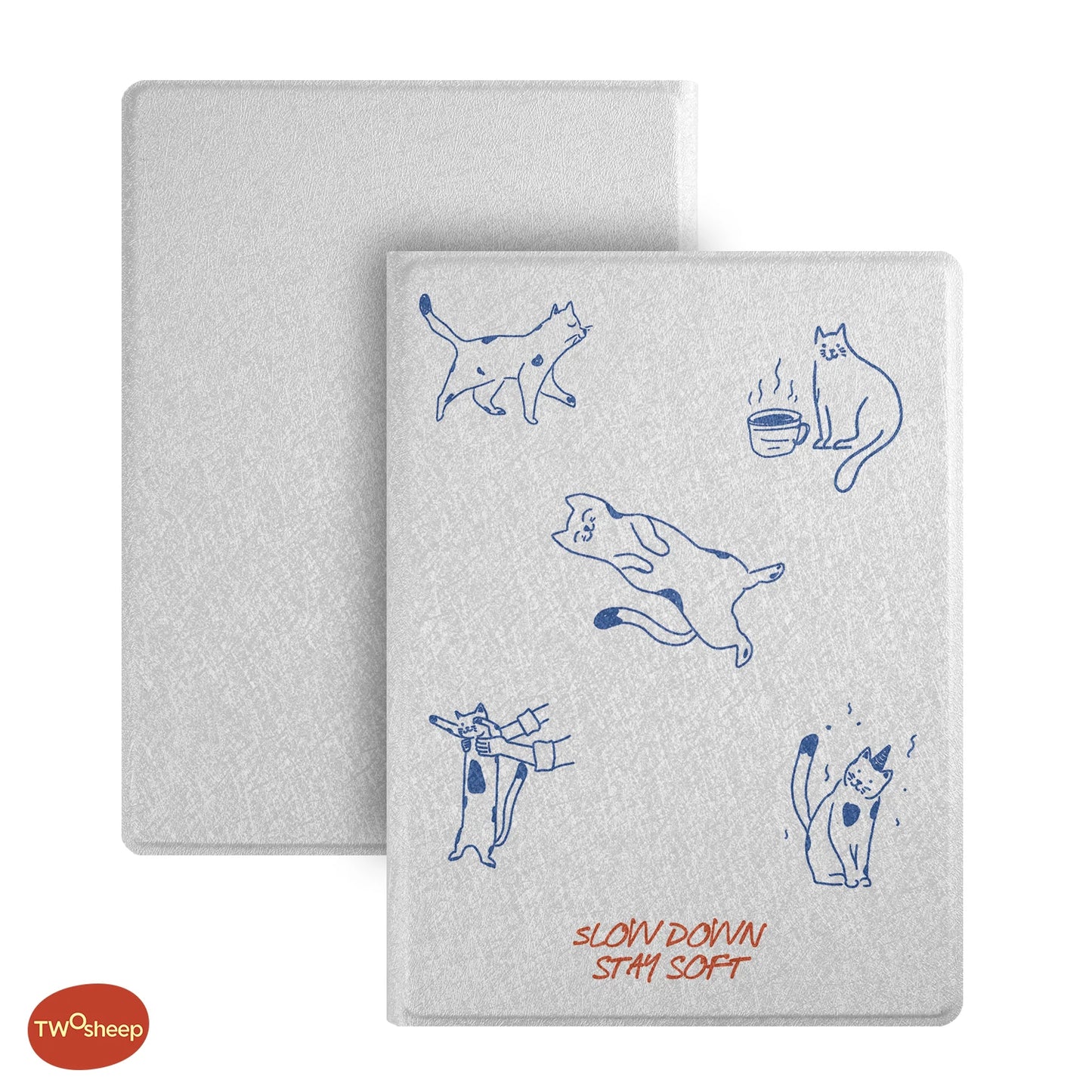 Twosheep Cute Cat & Dog Magnetic Case for Bigme B6 6" eReader – Auto Sleep/Wake, Shellless PU Cover