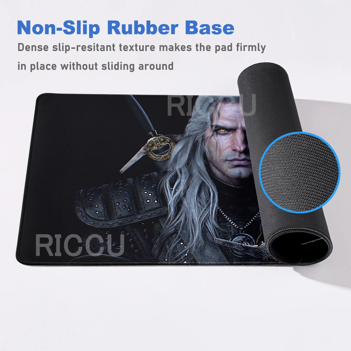 The Witcher 3 XXL Gaming Mouse Pad – Non-Slip, Lockedge, Thickened, Oversized Deskmat
