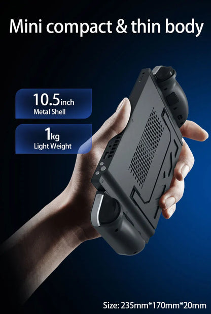 CRELANDER Handheld Gaming Laptop 10.5" — Intel N95, Touch Screen, Detachable Gamepad, Windows