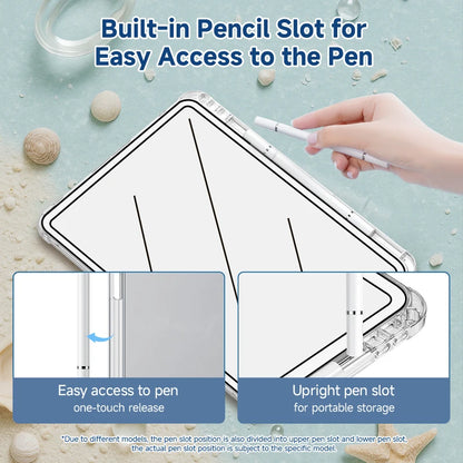 iPad 10/11 (A16) Case with Pen Slot - Protective Cover with Apple Pencil Holder