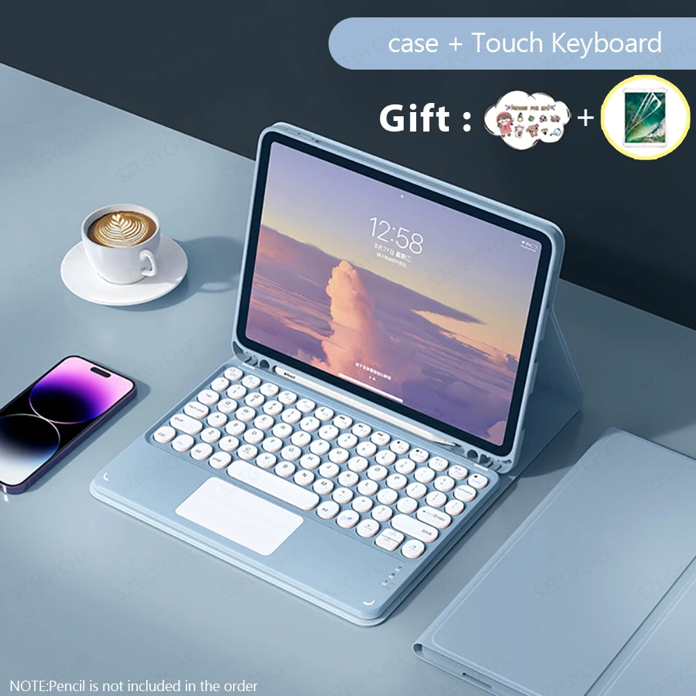 Bluetooth Keyboard & Mouse Case for iPad – Pro, Air, 10th Gen, Mini