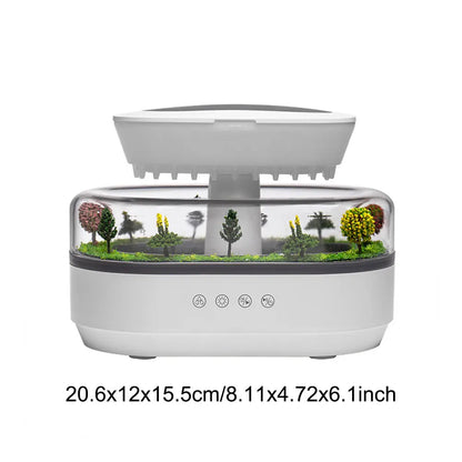 Water Drip Air Humidifier & Aroma Diffuser | 7-Color Night Light | Essential Oil | Home & Office | EU Plug
