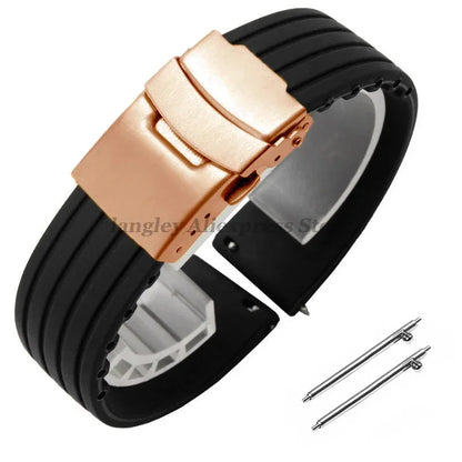 Quick Release Silicone Watch Strap 18–24mm – For Huawei, Seiko, Omega, Fossil & More