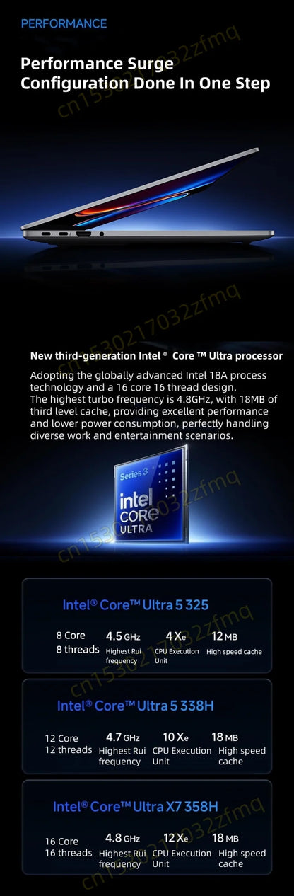 Xiaomi Redmi Book Pro 16 — Intel Ultra 7/Ultra 5, Arc Graphics, 32GB LPDDR5X, 1TB SSD, 3.1K 165Hz