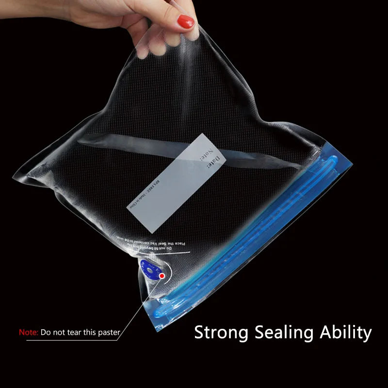 Sous Vide Vacuum Sealer Bags & Manual Pump – Reusable Food Saver Bags for Kitchen Food Storage