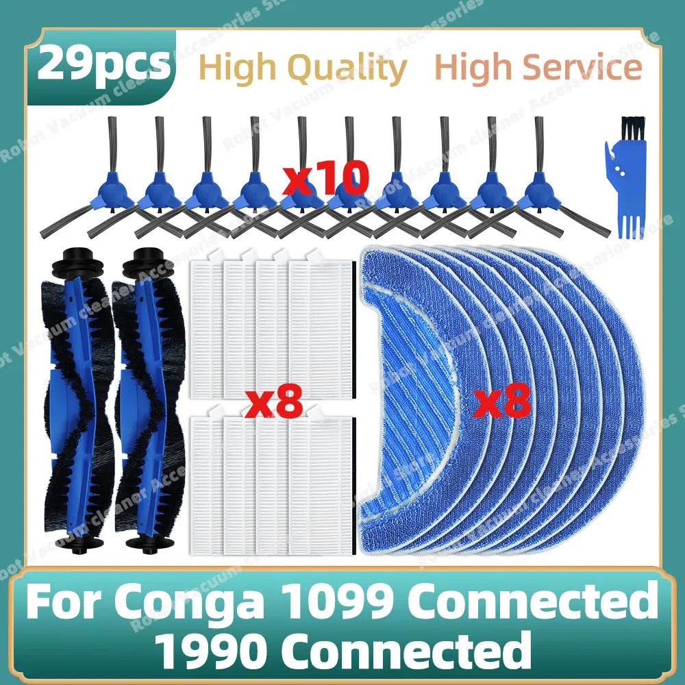 Conga 1099 Connected / 1990 Connected Spare Parts | Brush / Filter / Mop Sets