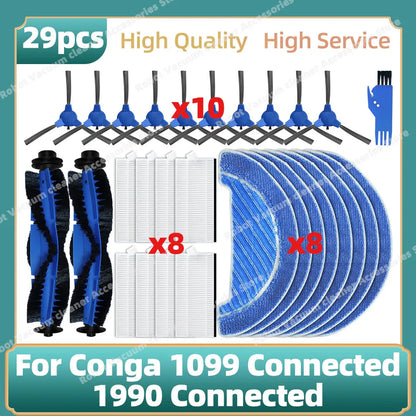 Conga 1099 Connected / 1990 Connected Spare Parts | Brush / Filter / Mop Sets