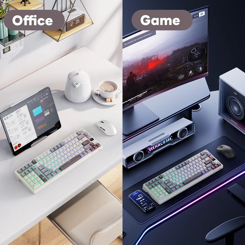 RK ROYAL KLUDGE L98 Left-Handed Mechanical Keyboard – 95%, Gasket, Tri-Mode, RGB, Hot-Swap