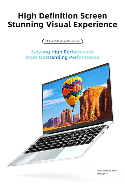 14.1" Ultraslim Laptop – Intel Core i7 9850H or Atom A3950, 12GB RAM, up to 2TB SSD, Windows 11