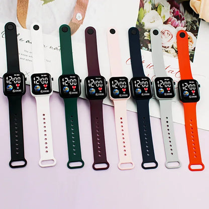 YIKAZE Kids LED Digital Watch – Silicone Strap, Cartoon Sport Wristwatch for Boys & Girls