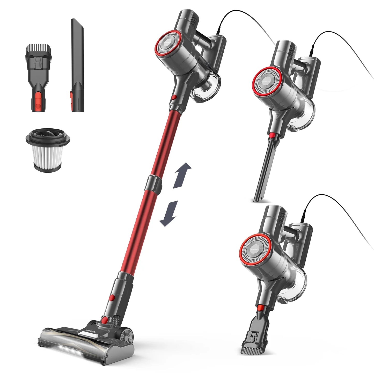 INSE I8 Corded Vacuum Cleaner 6-in-1 | 25KPa 600W | EU & US Plug | Carpet & Pet Hair