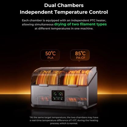 Creality Space Pi X4 Filament Dryer – Dual Chamber, Active Dehumidification