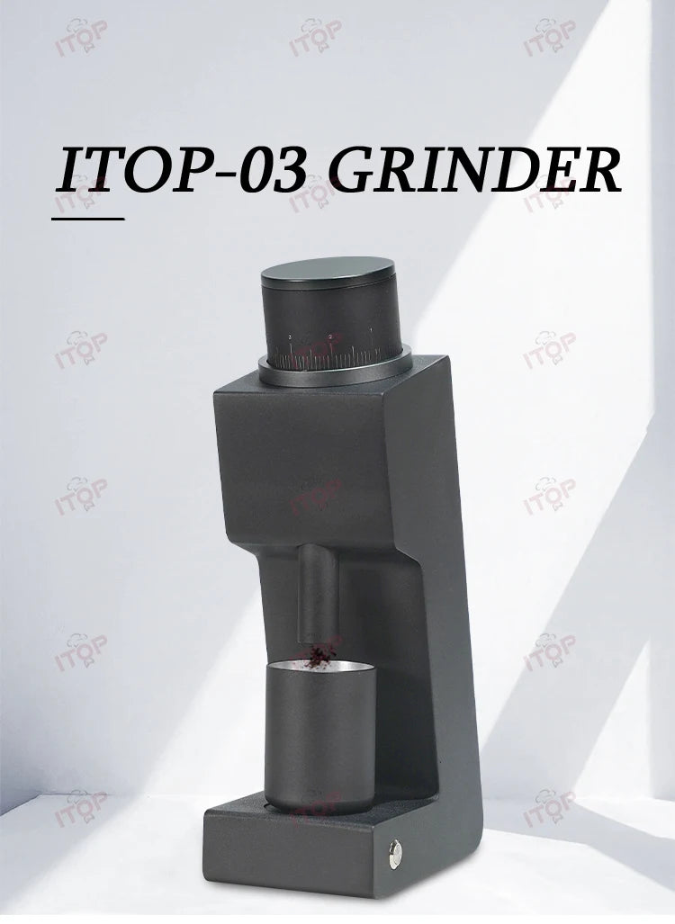 ITOP 03 Electric Coffee Grinder – 48mm Flat Burr, 7-Core, Espresso & Filter | 110V / 220V