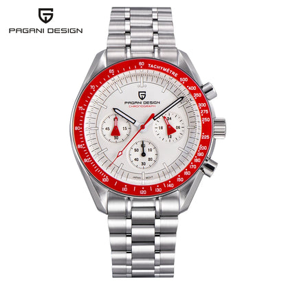 PAGANI DESIGN V5 Moon Men's Watch – Luxury Quartz Chronograph, Waterproof, Stainless Steel, 2026
