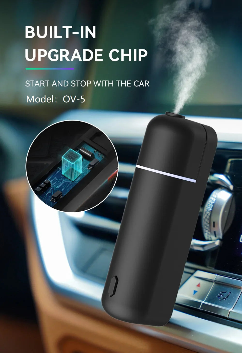 Electric Car Air Freshener & Aroma Diffuser – Essential Oil Fragrance for Cars