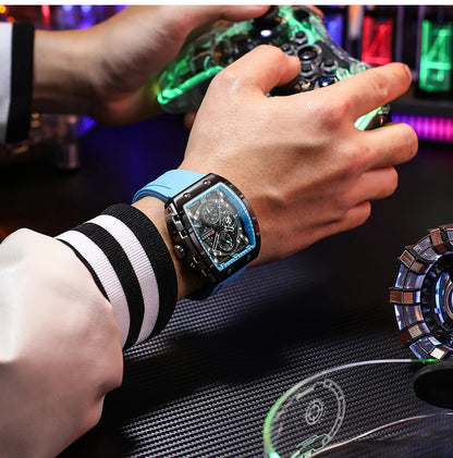 CURREN Men's Fashion Watch – Unique Square Design, Luxury Quartz Sport, Waterproof