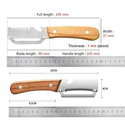 Stainless Steel Vegetable Peeler with Wooden Handle